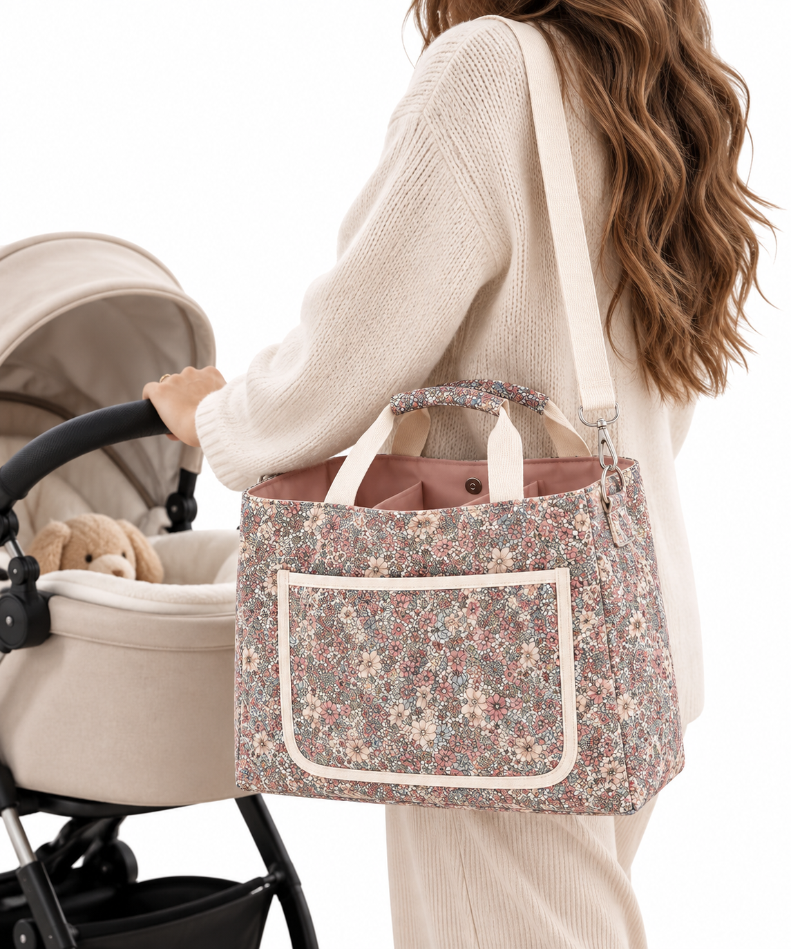 Luna - sac à langer fleuri