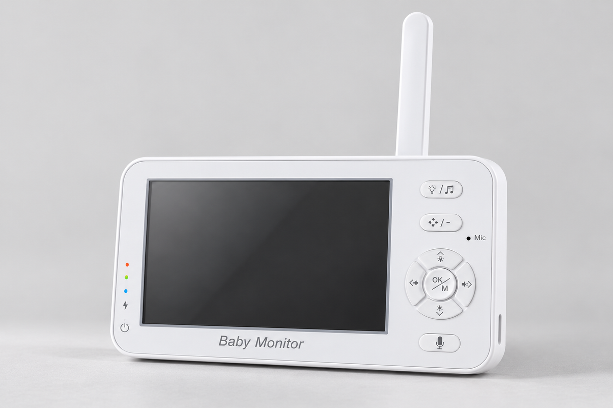 Babyphone Vidéo Connecté Double Mode – Écran 4,3″, Vision Nocturne & Détection de Mouvement
