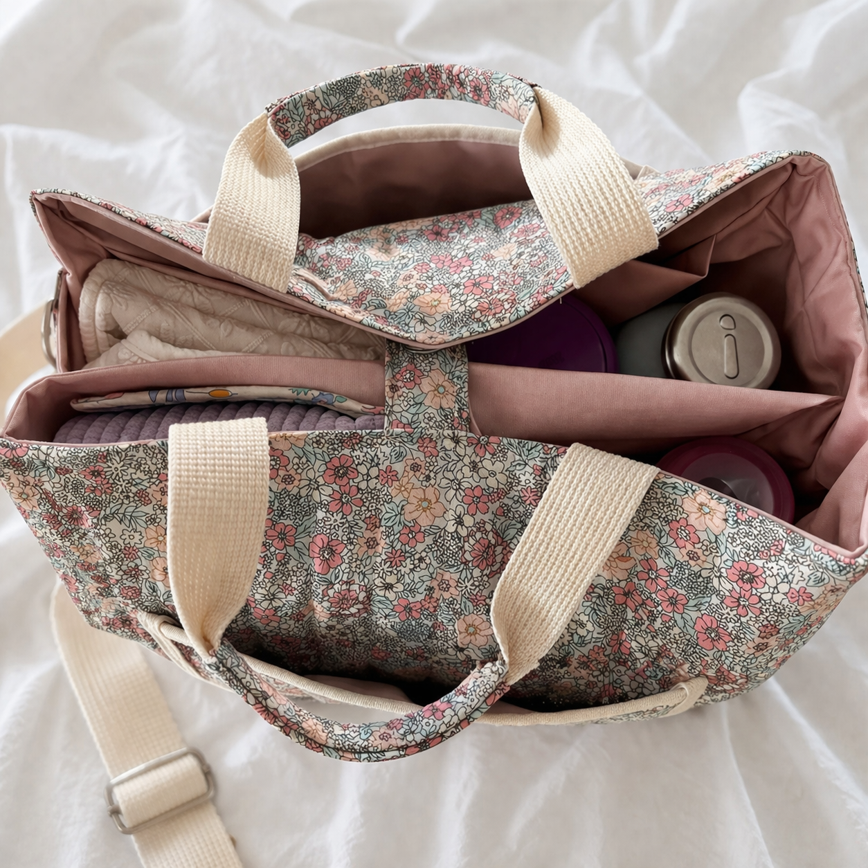 Luna - sac à langer fleuri