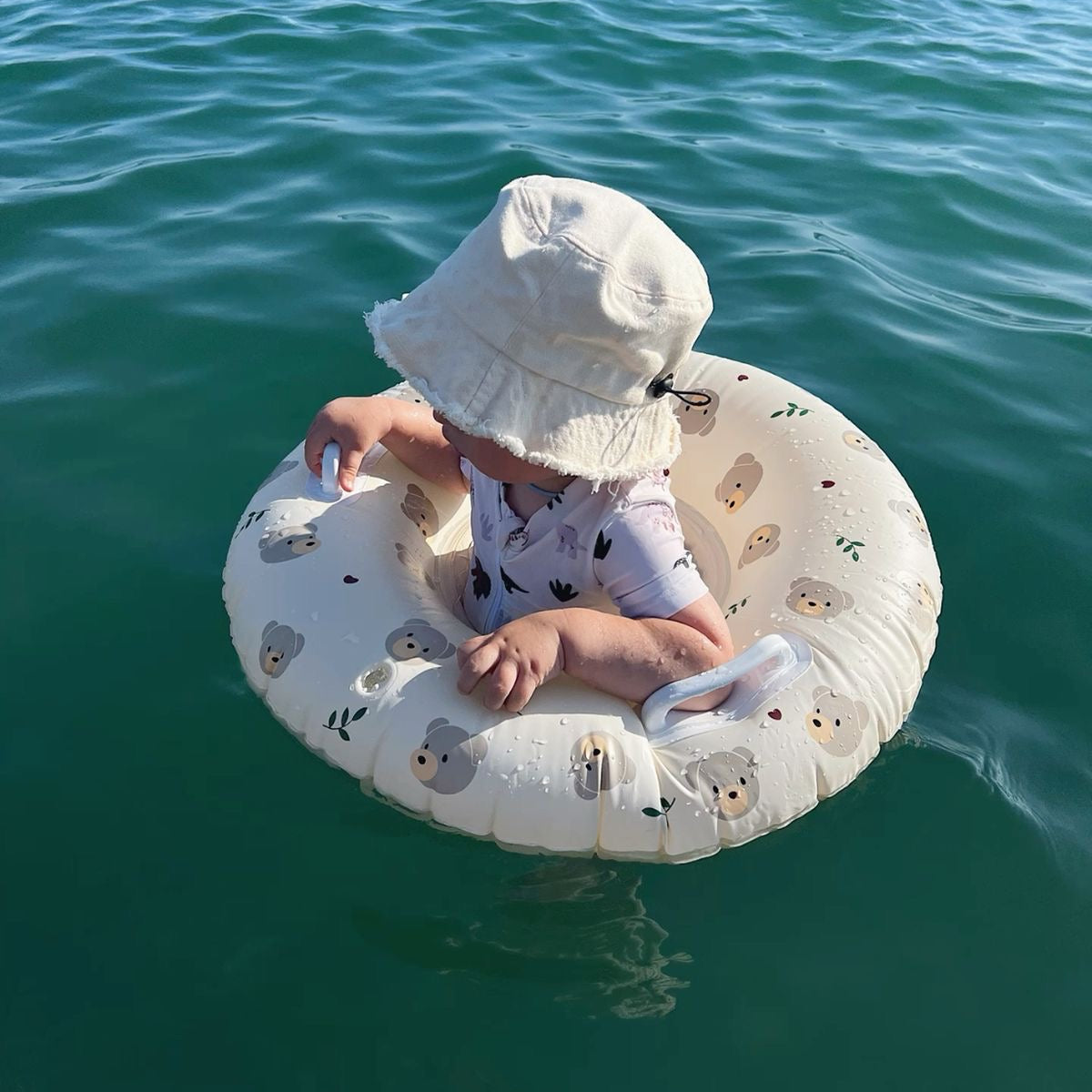 Bouée Gonflable avec pare-soleil - Piscine & Plage