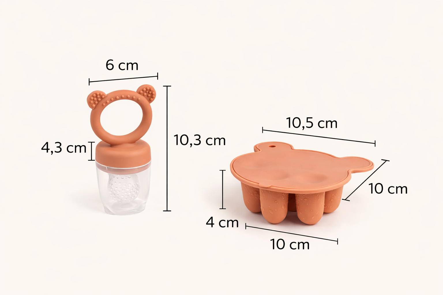 Set d'Éveil Alimentaire Ours : Grignoteuse & Moule en Silicone